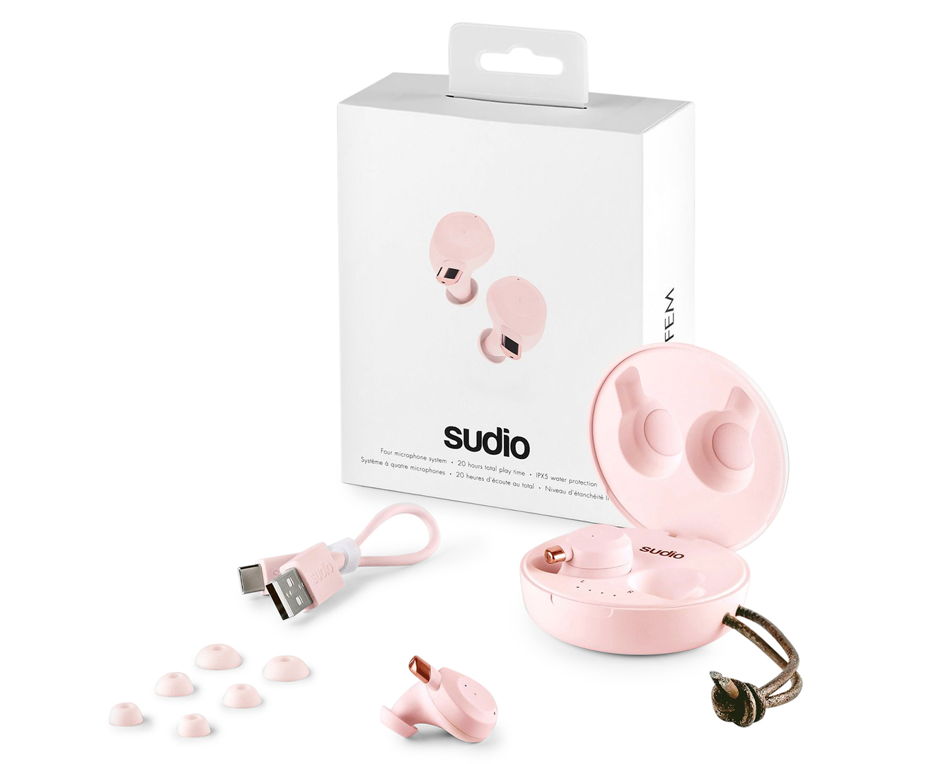 Sudio Fem True Wireless Earbuds - Pink | M.catch.com.au