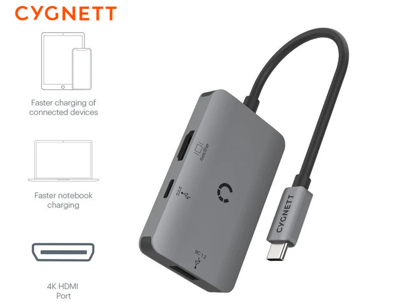 Cygnett Unite USB-C Multiport Hub to HDMI, USB-A & USB-C Adapter Dock
