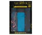 Ted Baker Men's Cotton Stretch Boxer Briefs 3-Pack - Navy Logo Print/Teal/Paisley Print