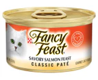 24 x Fancy Feast Classic Pate Savoury Salmon Wet Cat Food 85g