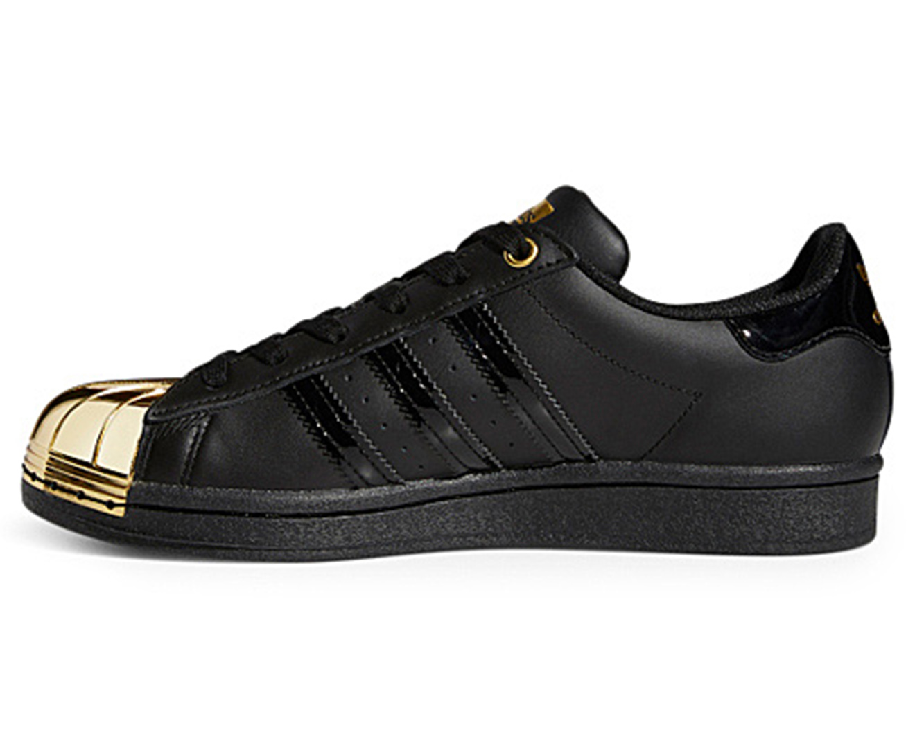 Adidas Originals Women's Superstar Metal Toe Sneakers - Black/Gold ...