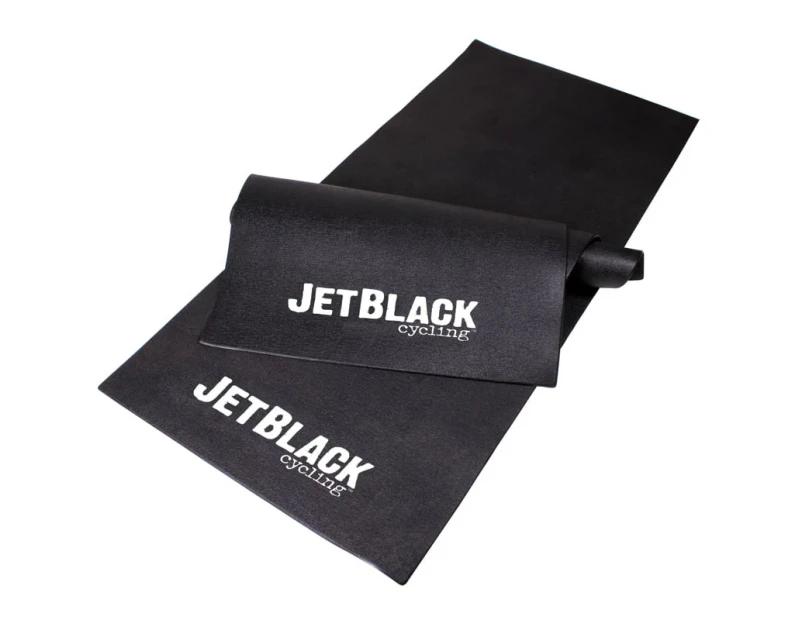 Jet Black Bike Trainer Floor Mat