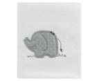 Bubba Blue 60x120cm Petit Elephant Baby Bath Towel - White/Grey 2