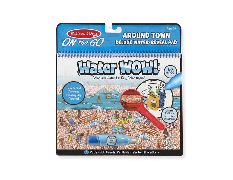 Melissa & Doug Water Wow! Around Town Deluxe Water-Reveal Pad - On the Go Travel Activity