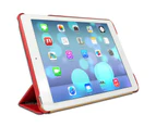 Faux Leather Magnetic Smart Case for Apple iPad Air 1 - Red
