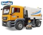 Bruder 1/16 MAN TGS Street Sweeper Toy - Yellow 1