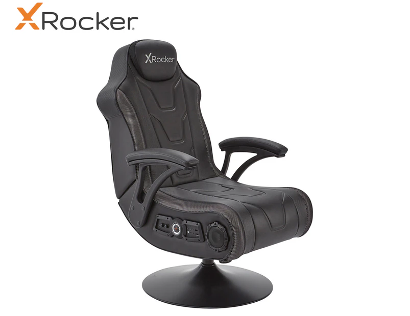 X Rocker Monsoon 4.1 Multi-Sound RGB Pedestal Gaming Chair - Black Carbon