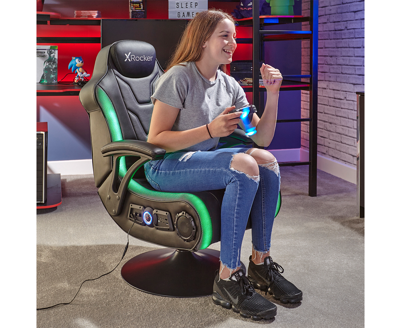 light up rocker gaming chair