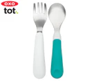 OXO Tot Fork & Spoon Feeding Set - Teal