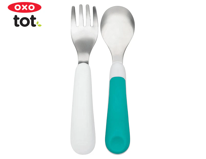 OXO Tot Fork & Spoon Feeding Set - Teal
