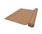 Rug Bamboo Rectangular Slatted Mat Flooring Area Rug - Brown