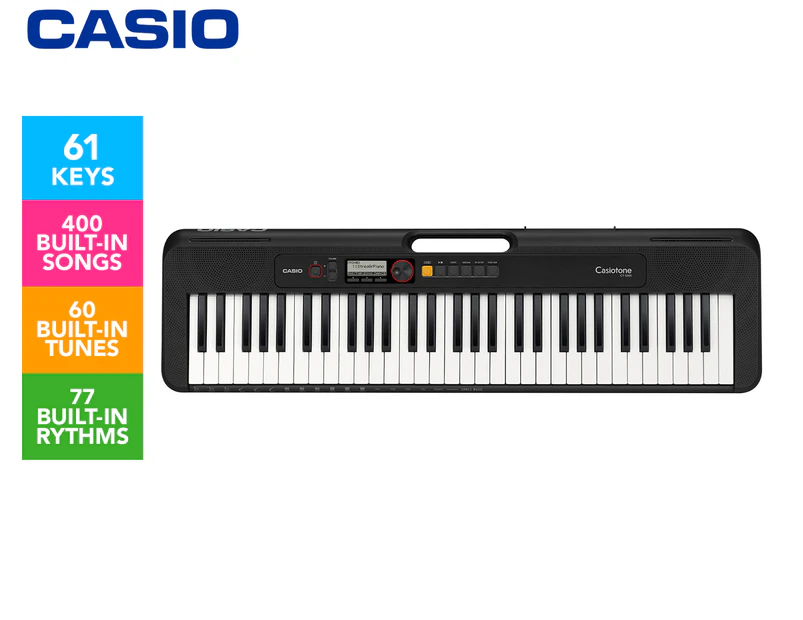 Casio Casiotone CT-S200  61 Key Full Size Keyboard with Adapter - Black