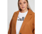 Calli Women's Azora Oversized Coat - Tan