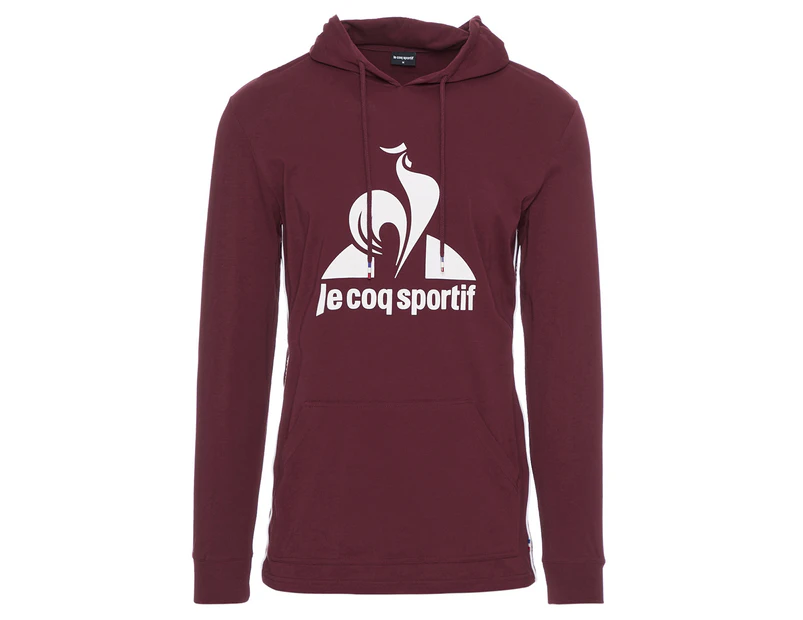 Le Coq Sportif Men's Henri Hooded Top - Berry