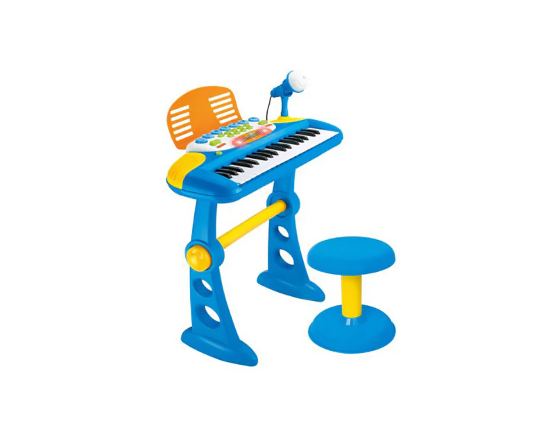 Kids' Keyboard w/ Stool & Mic - Blue