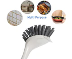 DOLANX Dish Brush Handle with Suction Cup for Pot Pan Cast Iron Skillet Dishes Cleaning