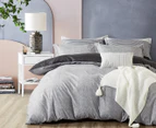 CleverPolly Steve Queen Bed Quilt Cover Set - Grey