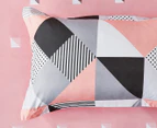 CleverPolly Lila Quilt Cover Set - Blush/Grey