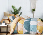 Gioia Casa Danny Fully Reversible Quilt Cover Set - Yellow/Teal