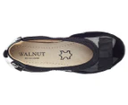 Walnut Girls' Catie Bow Ballet Patent Ballet Flats - Black