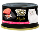 24 x Purina Fancy Feast Royale Whitemeat Tuna Affair with Seafood Strips 85g