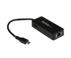 StarTech USB-C to Gigabit Network Adapter With Extra USB Port