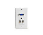 StarTech 15-Pin Female VGA Wall Plate with 3.5mm and RCA - White