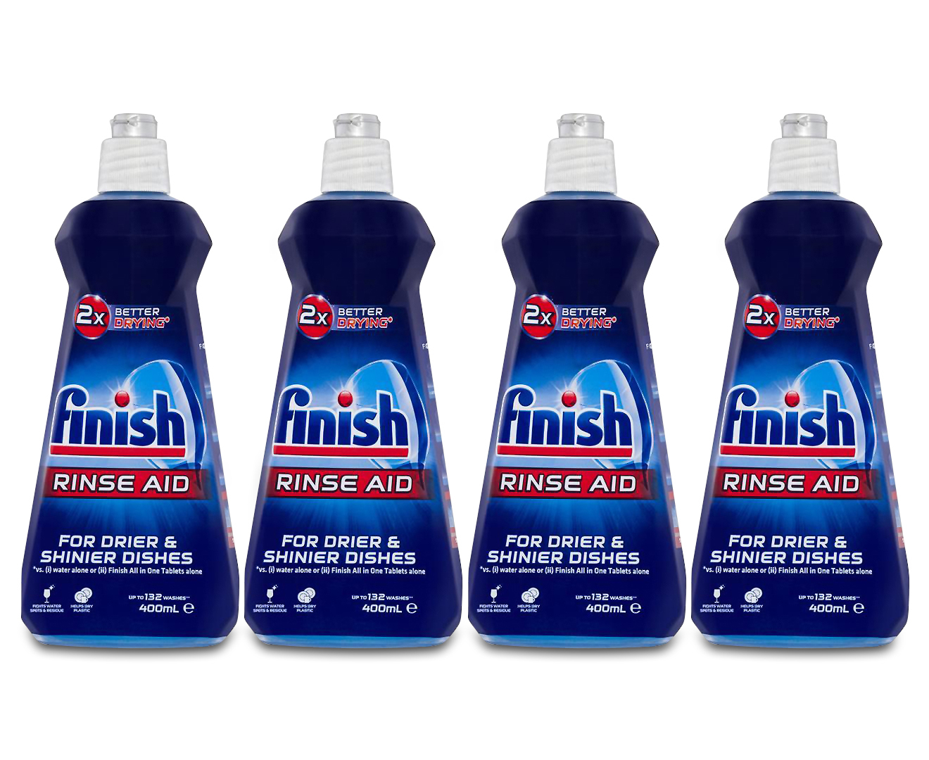 4 x Finish Rinse Aid Regular 400mL Catch.co.nz