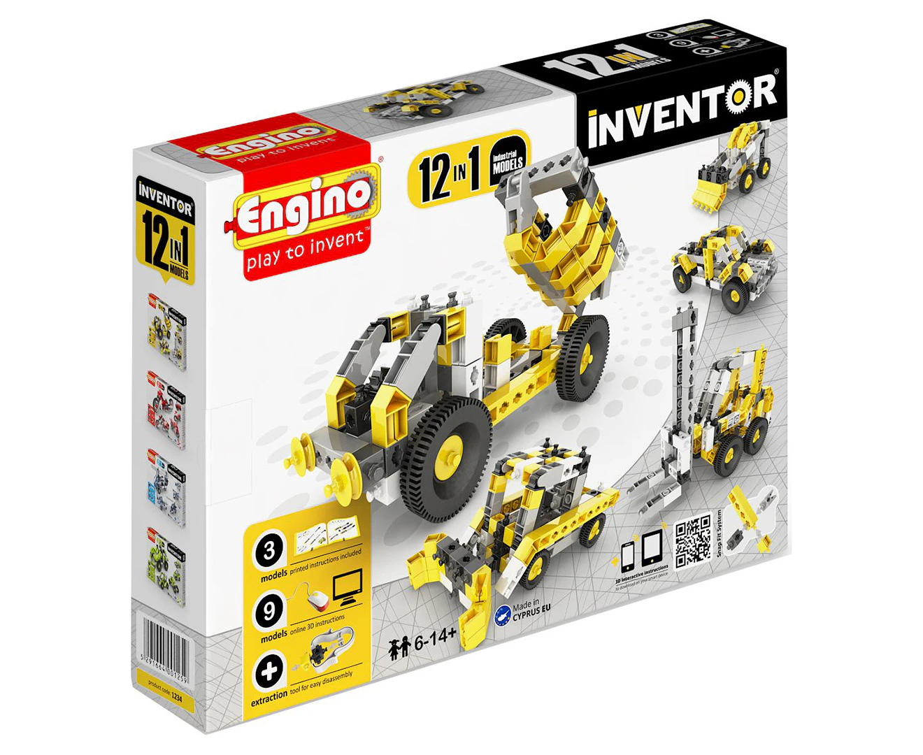 Engino Inventor: 12-In-1 Model Industrial Vehicles Playset