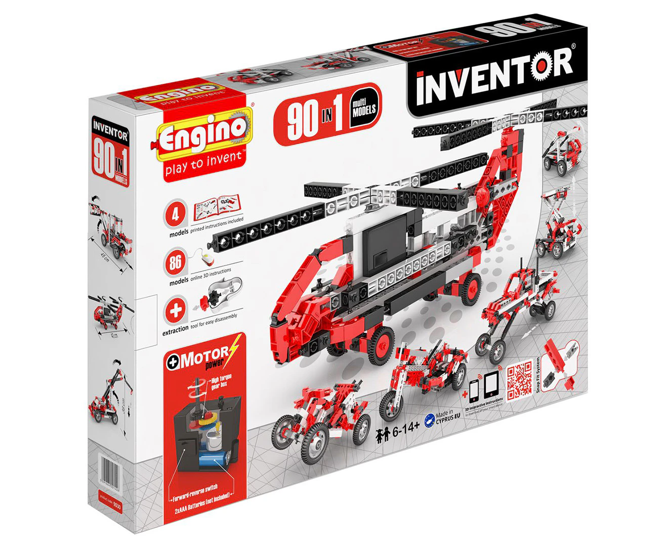 Engino Creative Builder Motorised Vehicle 90 Models Cars/Cranes Kids Toy 7y+