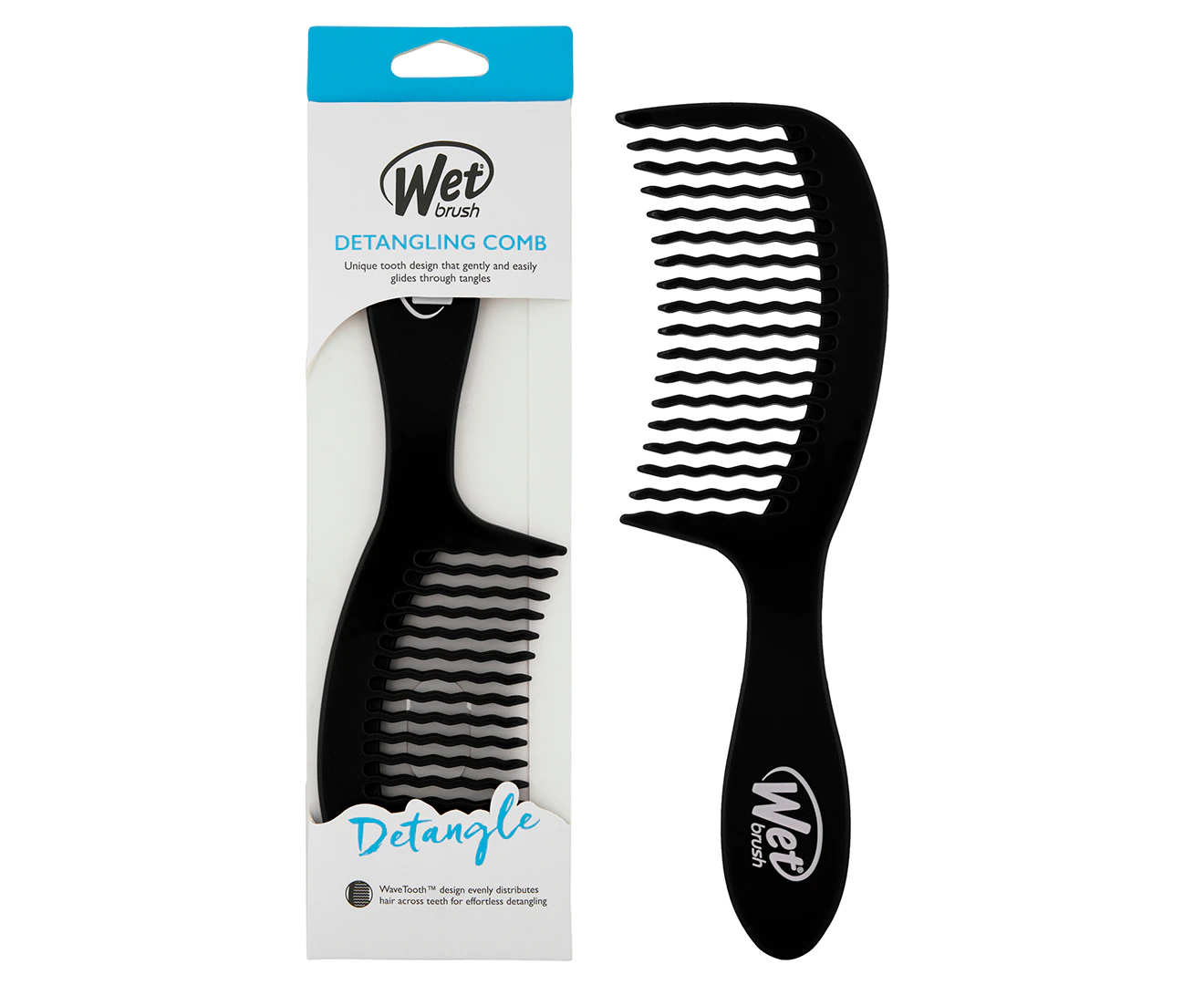 Wet Brush Detangling Comb - Black