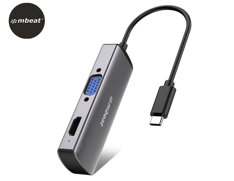 mbeat Elite X2 2-In-1 USB-C to HDMI & VGA Adapter Dock