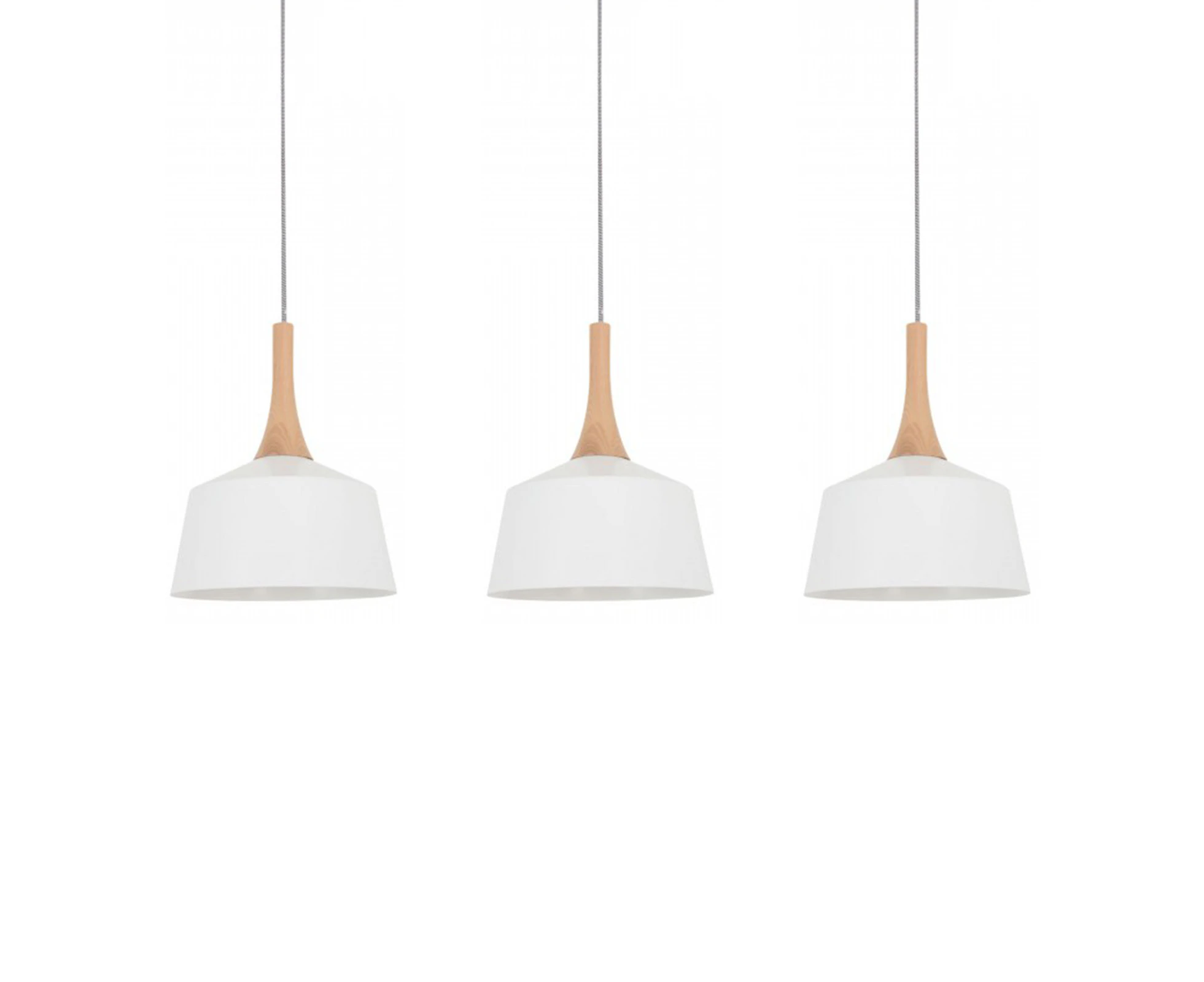 3X White Macy Pendant Light 27CM