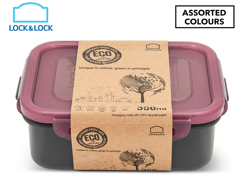 Lock & Lock 350mL Eco Short Rectangular Food Container - Assorted