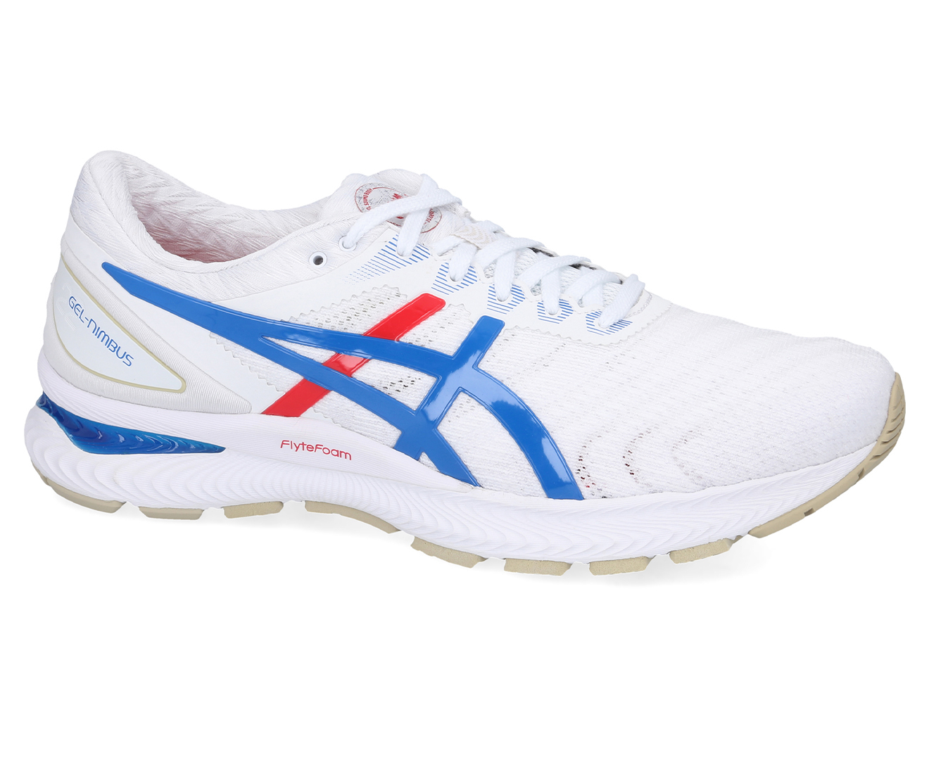 ASICS Men's GEL-Nimbus 22 Running Shoes - White/Electric Blue | Catch.co.nz