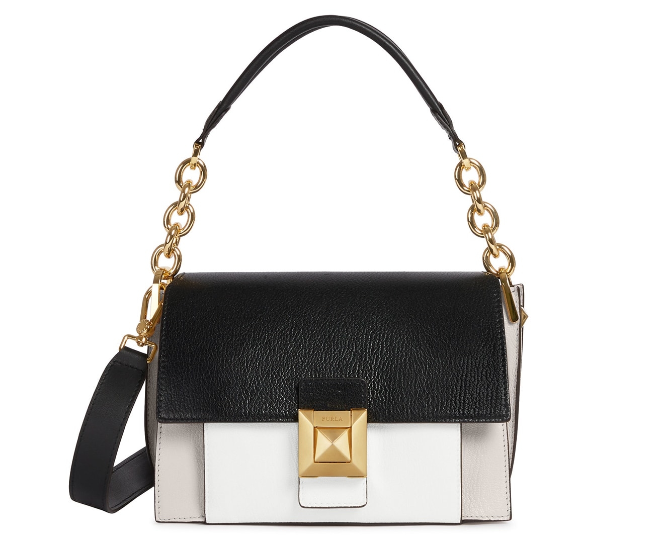 Furla Diva Mini Shoulder Bag Linen Black Chalk Catch .nz