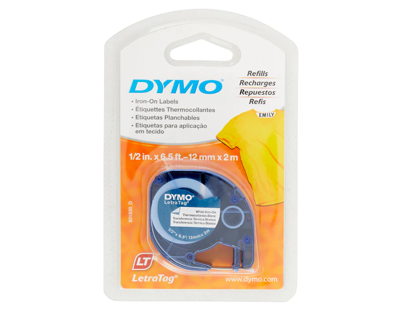 DYMO LetraTag Iron-On Cloth Tape Label Refills