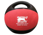 Buffalo Sport 7kg Double Handled Rubber Medicine Ball - Red