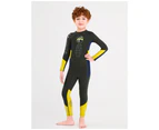 Mr Dive Boys 2.5mm Neoprene Full Body Wetsuit UV Protection Keep Warm Long Sleeve Swimsuit-Grey