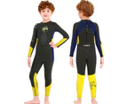 Mr Dive Boys 2.5mm Neoprene Full Body Wetsuit UV Protection Keep Warm Long Sleeve Swimsuit-Grey