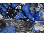Women Fashion Accessory Exotic Vibrant Coloured Floral Design Everyday Scarf Blue