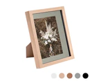 Nicola Spring 8 x 10 3D Shadow Box Photo Frame - Craft Display Picture Frame with 5 x 7 Mount - Glass Aperture - Light Wood/Grey