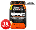 Vital Strength Ripped Thermogenic Protein Powder Vanilla Ice Cream 600g