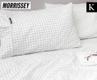 Morrissey Luxury 1200TC King Bed Sheet Set - Grid Charcoal
