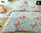 The Big Sleep Lila King Bed Quilt Cover Set - Blue/Green/Pink
