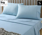 The Big Sleep Daisy Single Bed Printed Microfiber Sheet Set - Blue