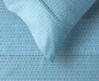 The Big Sleep Daisy Single Bed Printed Microfiber Sheet Set - Blue