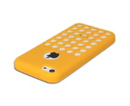 Soft Silicone Coloured Hole Case for Apple iPhone 5c Cover - Yellow