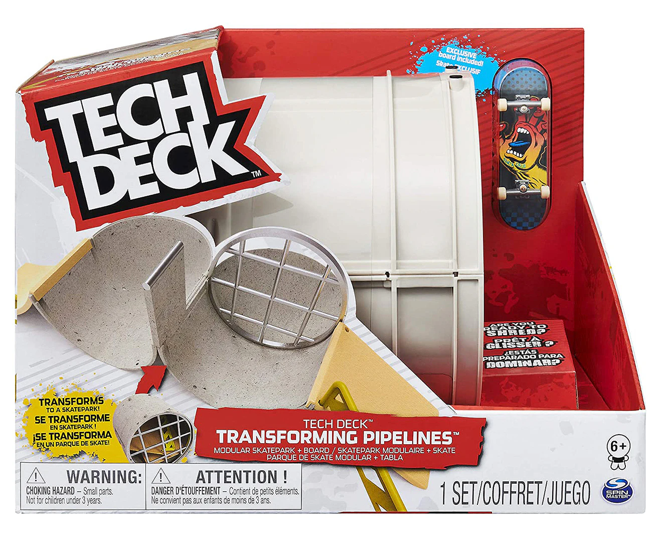 Tech Deck Transforming Pipelines Fingerboard/Skatepark Playset Kids Play Toy 6y+