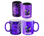 NRL Melbourne Storm Metallic Can Cooler & Mug Pack